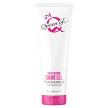 Queen of Ooh la la! Moisturising Women’s Shave Gel for Sensitive Skin, Low Foam Precision Shaving Cream for Legs, Underarms & Bikini, Coconut & Vani