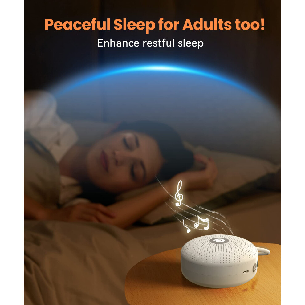 Dreamegg White Noise Machine, Portable Sound Machine Baby Features Powerful Battery, D11max Sleep Aid Sound Machine For Baby Adults 21 Soothing Sound