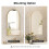 42x68 Arch Bathroom Mirror Cabinet,Metal Framed 6