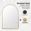 42x68 Arch Bathroom Mirror Cabinet,Metal Framed 7