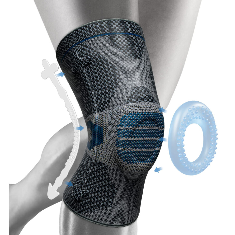 Neenca Professional Knee Support, Compression Knee Sleeve With Patella Gel Pad & Side Stabilizers, Knee Support For Pain Relief, Knee Brace For Runni