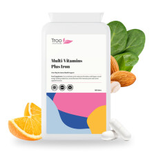 Multi Vitamins with Iron by Troo Healthcare - One-A-Day Multivitamin for Men & Women - Immune Support, Boosts Energy & Vitality - Daily Multivitamin