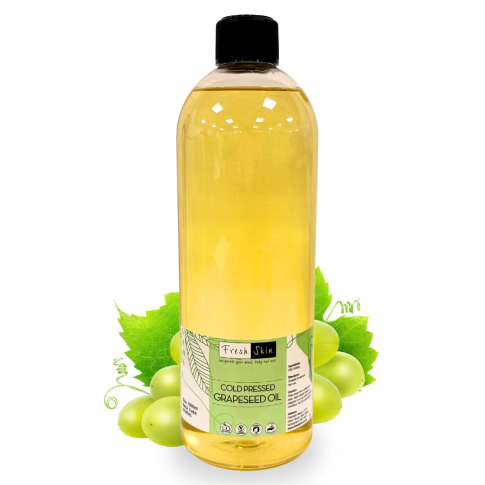 Freshskin Beauty Ltd | Grapeseed Oil 1 Litre 100% Pure & Natural Cold Pressed Ca