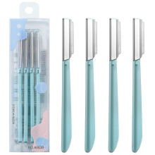 Lanjue 4 Pcs Eyebrow Razors Shaper Shavers, Dermaplaning Blades for Face, Face Razors for Women and Men, Facial Hair Removers Trimmer, Shaving Groomi