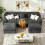 5-Seater U-Shaped Modular Cloud Sofa, Sectional Couch,Grey 1