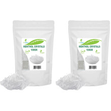 Menthol Crystals - 100 gr - Cooling and freshening Effect, Used as Ingredient in Cosmetic Formulation, Sauna Accessories, Sauna Infusion, 100% Natura