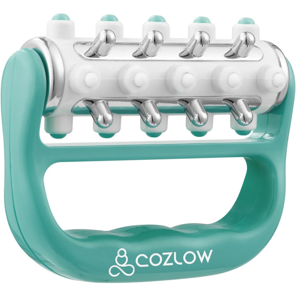 Cozlow Green - Myorelease Lymphatic Drainage Massager - Handheld Fascia Release + Scar Tissue Massage Roller For Shoulder, Neck, Belly, Thigh, Leg,