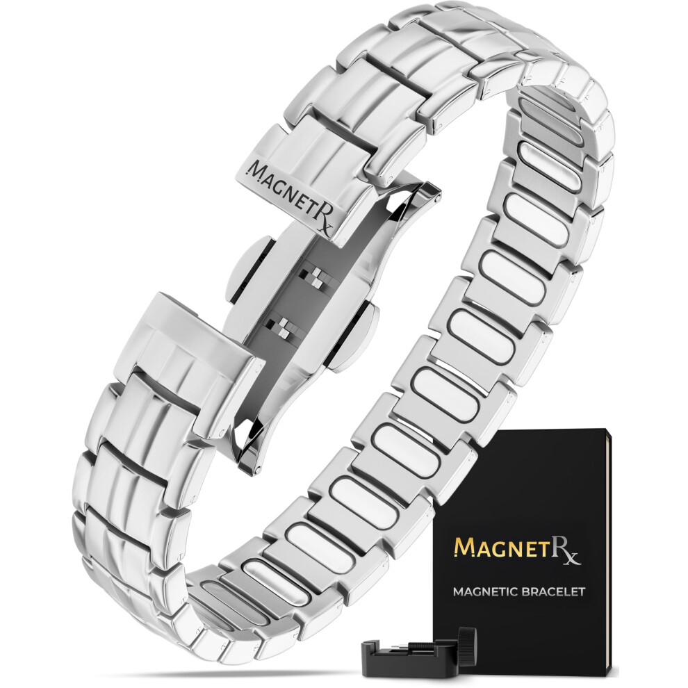 Magnetrx Magnetic Bracelets For Men - Ellipsemax 5X Strength 5,000 Gauss Magnets - Designed In Usa & Patent Approved - Premium Titanium Mens Magneti