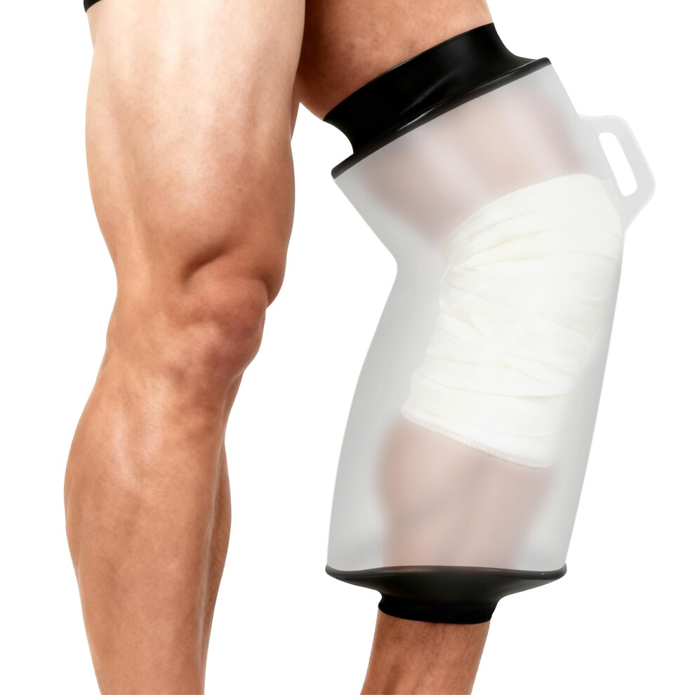 Apasiri Knee Surgery Shower Protector Â Reusable Cast Protector For Adults, Non-Latex Shower Cast Bag, Watertight Seal For Broken Leg, Wound, Bandag