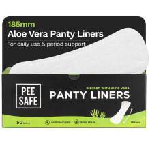 PEESAFE Panty Liner for Women Feel Fresh-50 Liner | Aloe-Vera Infused Liners | Curvy Design for Comfort | Organic Panty Liners | Eco Liners - 185mm