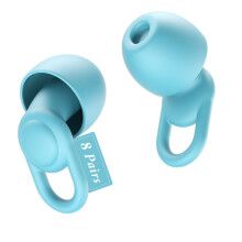 Silicone Ear Plugs for Sleep Noise Cancelling Noise Reusable Soft Comfortable Earplugs for Sleeping,Noise Sensitivity & Flights -16 Ear Tips in XS/S/