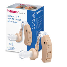 Beurer HA 20 Hearing Noise Amplifier With Ergonomic Fit Behind the ear, Individual Adjustment to the Ear Canal, Volume Continuously Adjustable - Nude