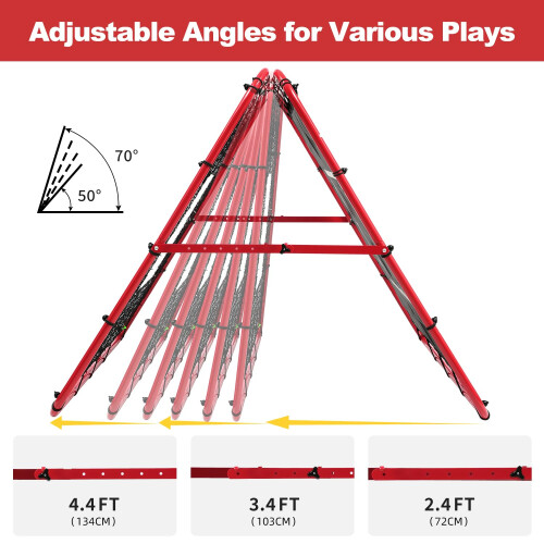 BAGAIL Double Sided Rebounder Net, Football Nets, Red 2