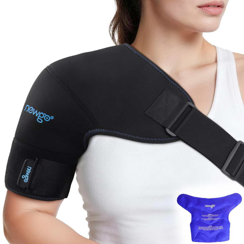 Newgo Shoulder Ice Pack Rotator Cuff Cold Therapy, Fsa Hsa Eligible, Shoulder Ice Pack Wrap Cold Pack For Pain Relief, Recovery After Surgery, Sore M