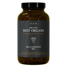APE Nutrition Organic Beef Organs | 180 Capsules | 100% Grass Fed Liver Kidney H