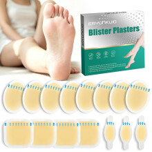 15Pcs Blister Plasters for Feet, Hydrocolloid Plasters Blister, Waterproof Cushion Pads Gel Blister Guard Pads Waterproof for Heel, Toe, Guard Skin f
