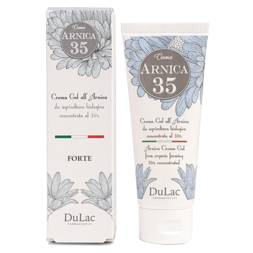 DulãC Farmaceutici 1982 Arnica 35 Â Arnica Cream Refreshing Effect, 75 Ml, With 35% Organic Extracts, Provides Comfort To Muscles, Joints, Neck, And Back, Massage Cream Wit