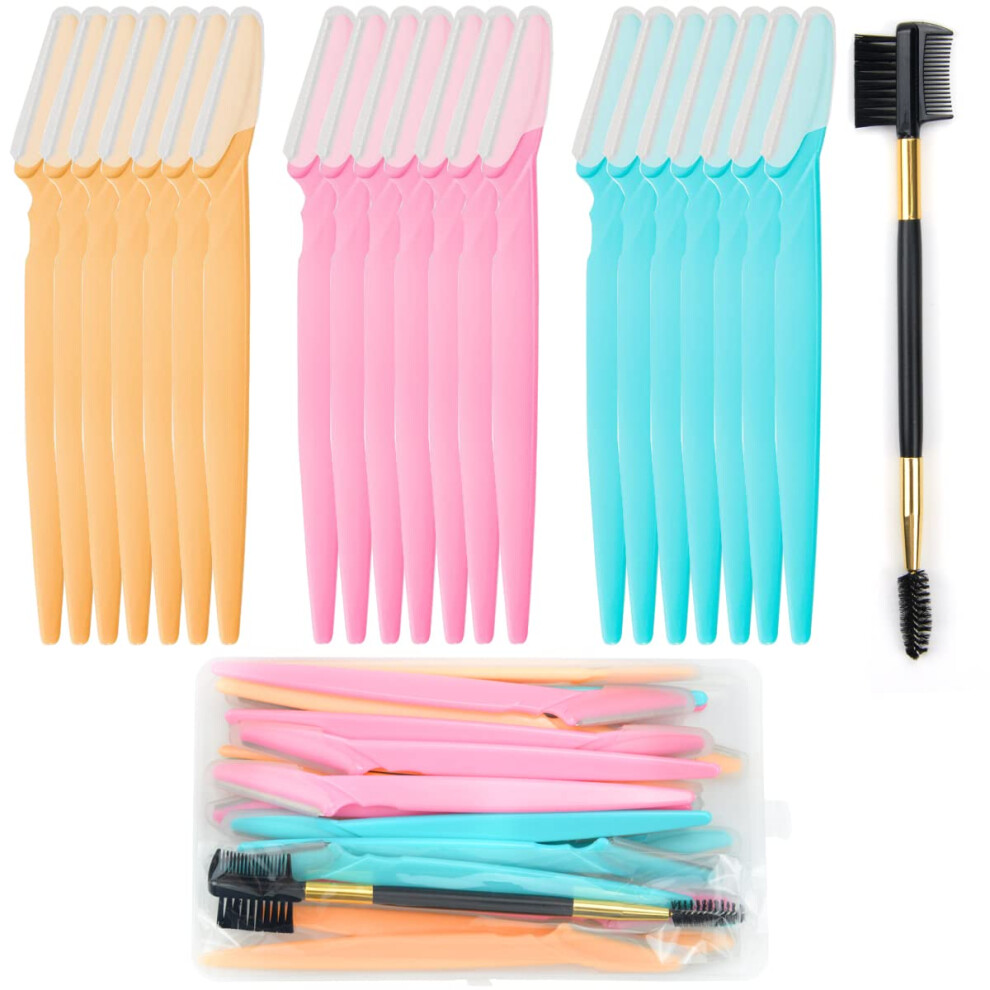 Leikedun Face Razor Eyebrow Razors Face Shavers With Cover For Women 6Pcs Dermaplaning Blades Kit For Face Eyebrow Shaper Tool Hair Trimmer Facial Razors For