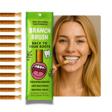 12 Pcs Original Miswak by Branch Brush: Fresh Natural Toothbrush Stick for Teeth Cleaning | Traditional Stick for Fresh Breath & Teeth Whitening | Ec