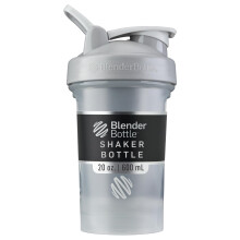 BlenderBottle Classic V2 Shaker Bottle with Stainless Steel Ball, For Protein Shakes, Dishwasher Safe, 590ml, Pebble Grey