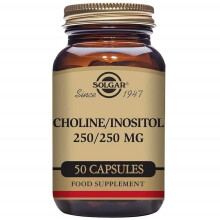 Solgar Choline 250 mg/Inositol 250 mg Vegetable Capsules - Pack of 50 - Supports Metabolising Nutrients - Improves Transport of Fat for a Clear Liver