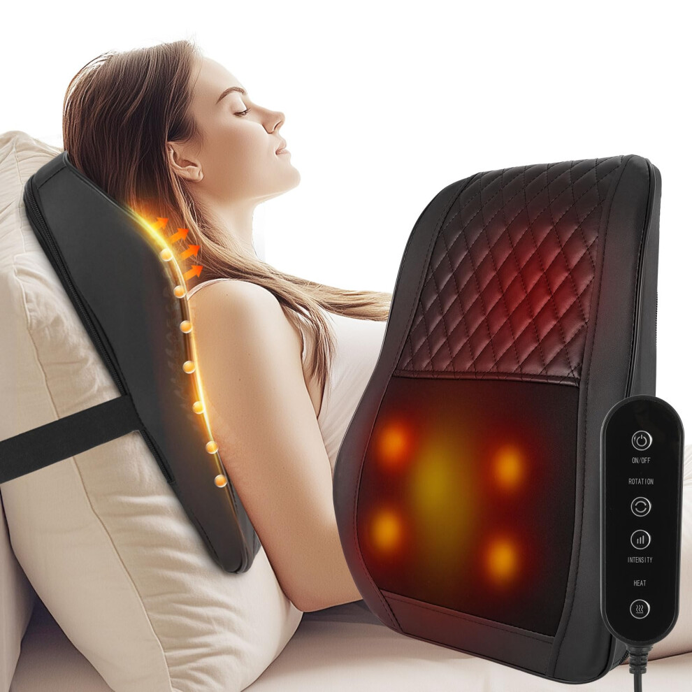 Aerlang Cordless Shiatsu Back And Neck Massager With Heat,Rechargeable Electric Massage Pillow Back Massager For Women/Men/Mom/Dad - Deeper Tissue 4D Kneadin