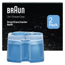 Braun Original Shaver Care SmartCare Center Refill Cartridges, Cleans 10x Better Than Water, 3in1 Formula with Lemon Fresh Scent, Hygienic Cleaning t