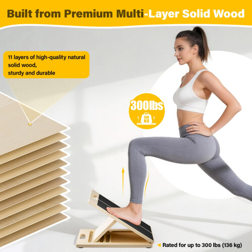 Slant Board, Adjustable Stretch Board 5 Position Incline Calf Stretcher 2