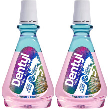 Dentyl Dual Action CPC Mouthwash, 12hrs Fresh Breath & Total Care, Alcohol Free, Unicorn Edition Mystical Mint, 500 ml (Pack of 2)