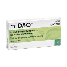 milDAO – 60 Vegan Tablets | DAO Enzyme Supplement for Histamine Intolerance | Pure & High-Standard, Halal-Certified | 1,000,000 HDU per Tablet | w