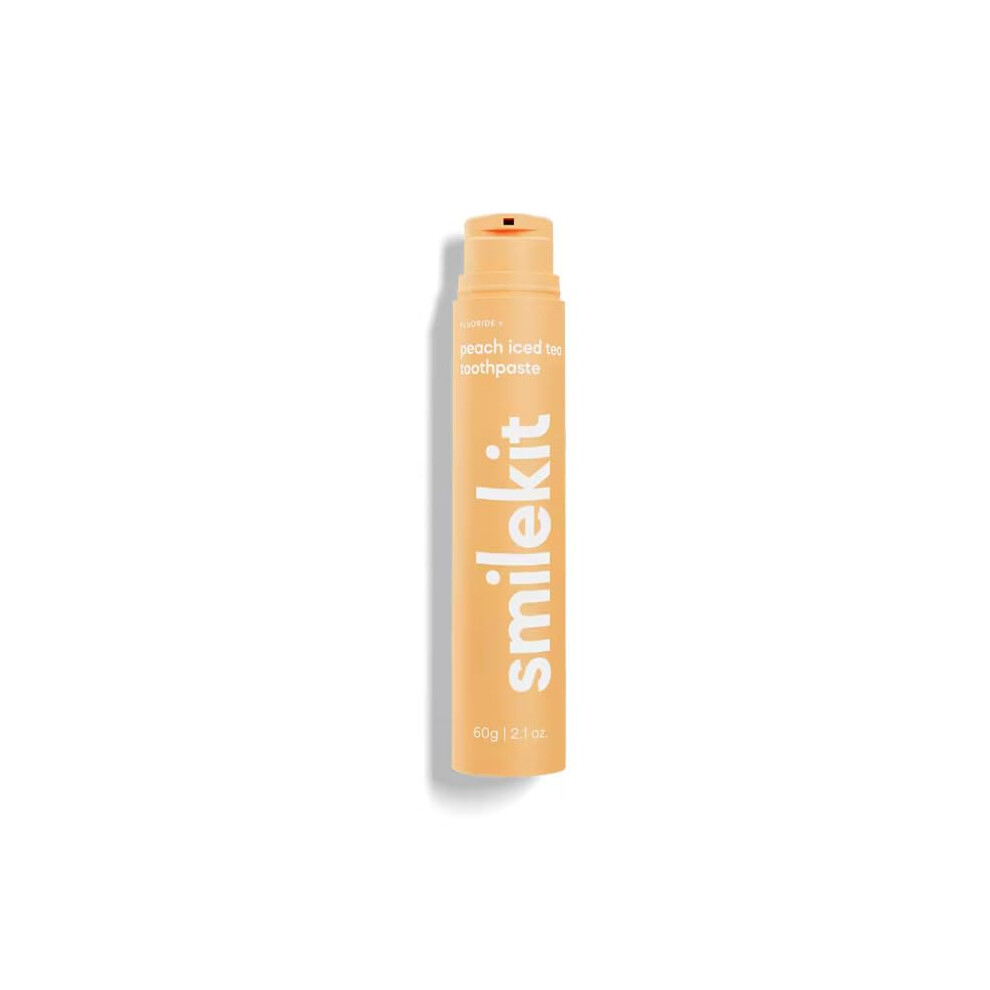 Smilekit Flavoured Toothpaste | Whitening Toothpaste |11 Explosive Flavours | Dentist Approved | Sugar Free (One Size, Peach Iced Tea)