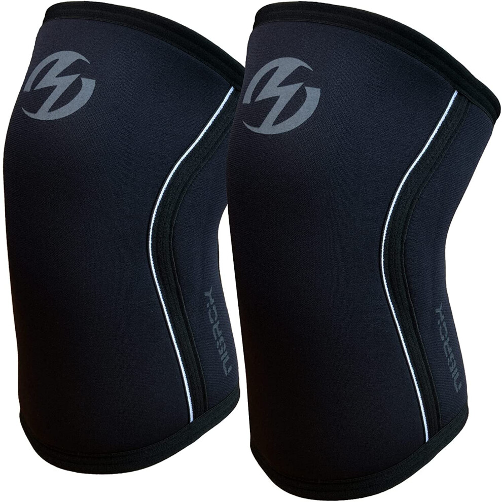 Nisrok Knee Sleeves (1 Pair), 7Mm Neoprene Compression Knee Braces, Great Support For Cross Training, Weightlifting, Powerlifting, Squats, Basketball