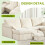 5-Seater U-Shaped Modular Cloud Sofa, Sectional Couch,Beige 6