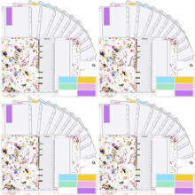 4X A6 Binder,Budget Binder,Verwendet für Budgetierung,Budgetplanung Notizblock,Geldumschlag Binder,Rosa mit Budgetumschlag