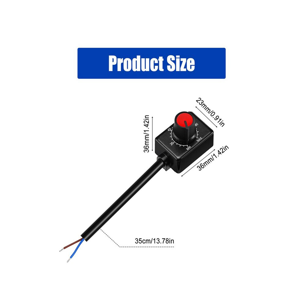 25Pcs 0/1-10V Knob Led Dimmer,Low Voltage Passive Dimmer Pwm Dimming For 0-10V Or 1-10V Dimmable 4712218110759