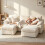 5-Seater U-Shaped Modular Cloud Sofa, Sectional Couch,Beige 2