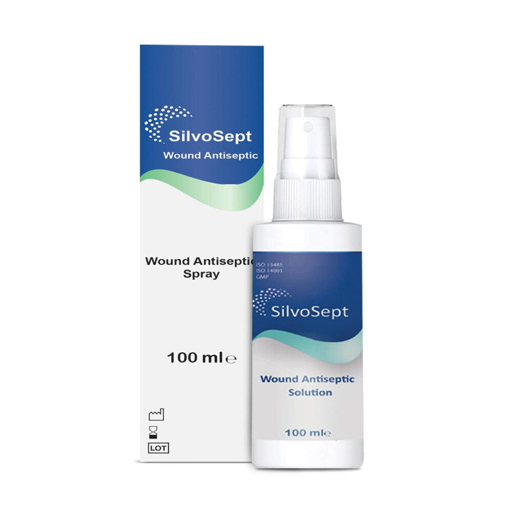Chitotech Silvosept Antiseptic Spray For Wounds 100Ml Â Nano Colloidal Silver Wound Spray, Antibacterial Spray For Skin, Wound Healing Ointment & Di