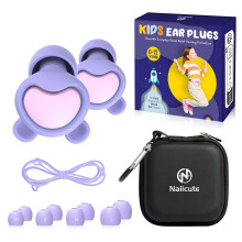 Kids Ear Plugs (6+yrs), Reusable Everyday Noise Reduction Earplugs for Focus, Travel, Socializing, Concerts, Events, Sensitivity, School, Playtime –