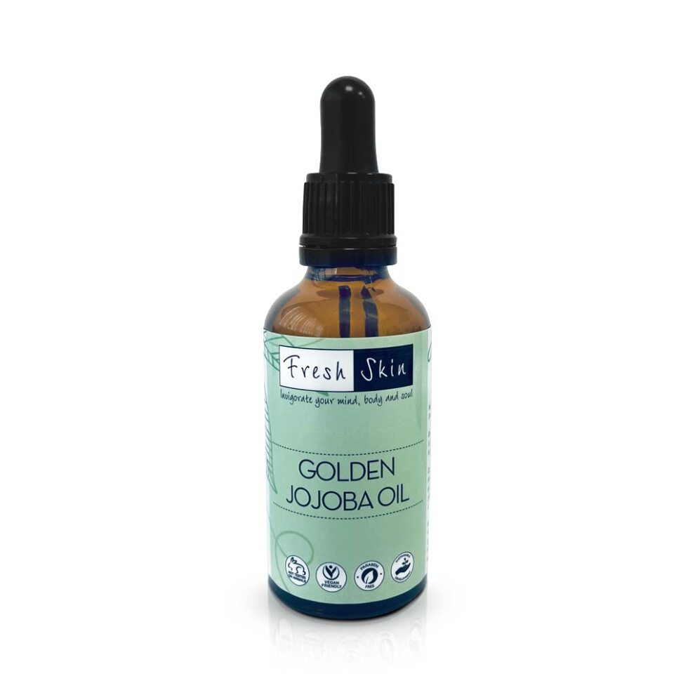 Freshskin Beauty Ltd | Golden Jojoba Oil - 50Ml - 100% Pure & Natural - Unrefined, Cold Pressed & Vegan Friendly