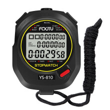 FCXJTU 10 Lap Digital Stopwatch Timer, 10 Split Memory Time & Calendar Alarm, Pace Mode with 3-Row Extra Large Screen Water Resistant Includes Battery