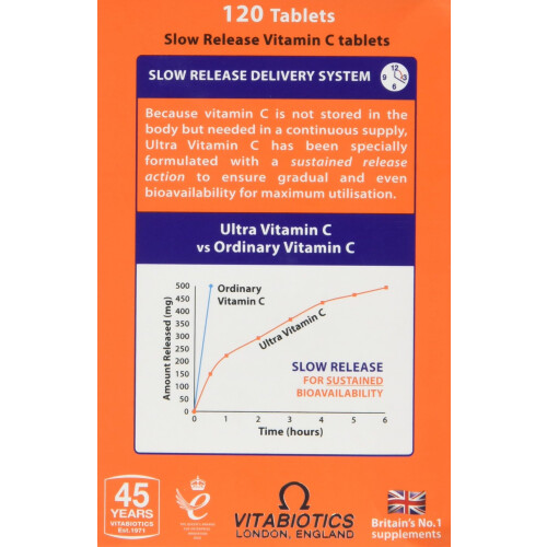 Vitamin C Tablets Sustained Release with Bioflavonoids - 120 Tablets 1