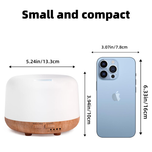 300ML Essential Oil Diffuser,Remote Control Aromatherapy Diffusers Humidifier with Adjustable Mist Mode & Waterless Auto-Off and 7 LED Light Colors f 2