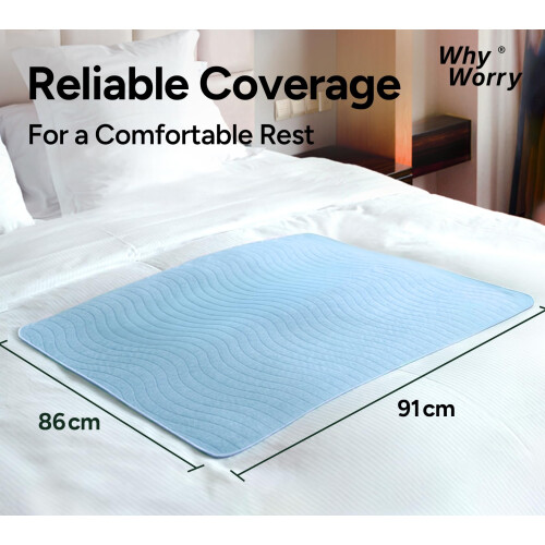 WhyWorry Washable Incontinence Bed Sheets for Adults | 86 x 91 cm | 1
