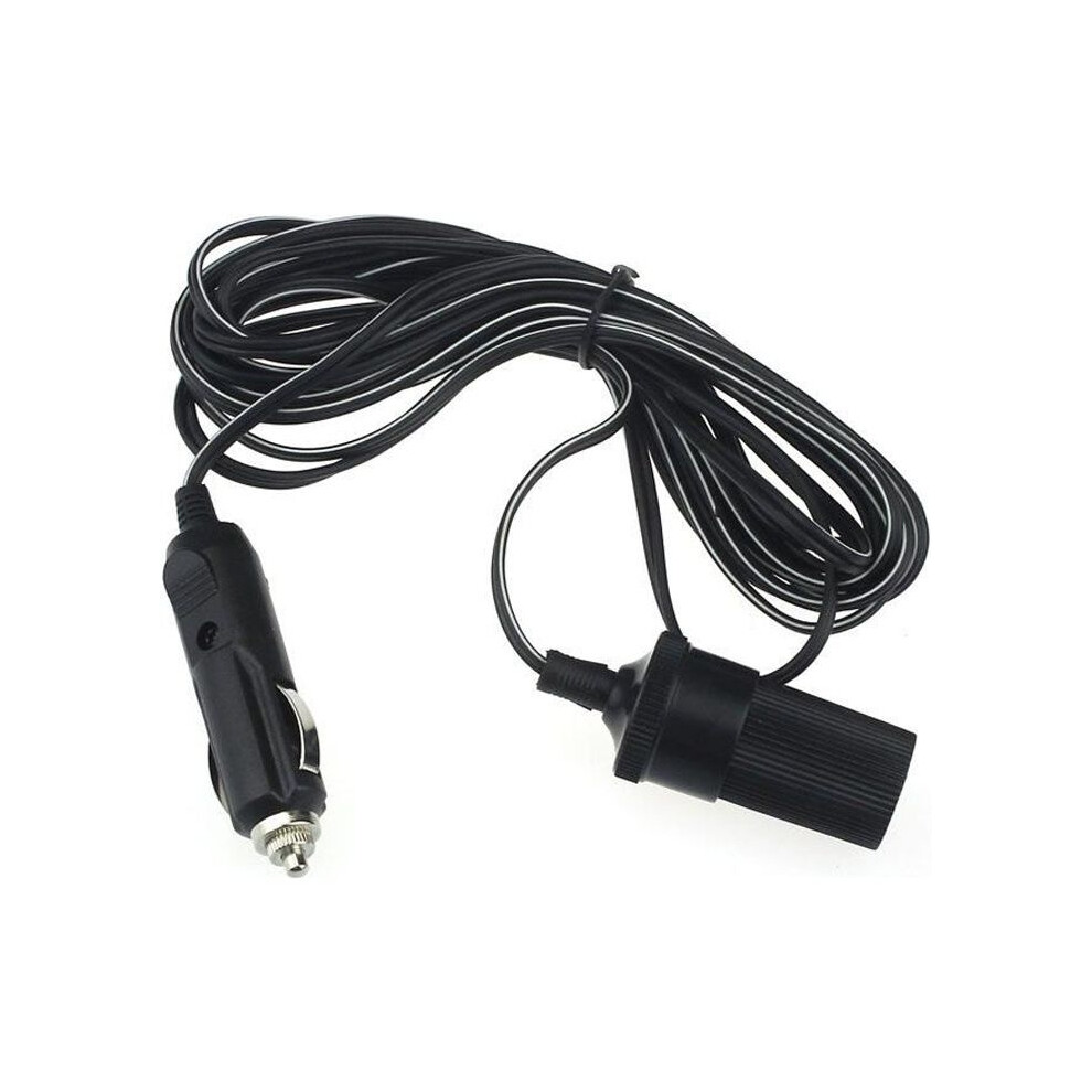 Cigarette Lighter Extension Cable - Car Accessory - 12V 10A - 5M - Universal Black 6485316067376
