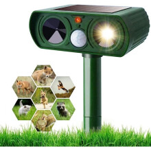 Repellente per gatti a ultrasuoni - Dissuasore per piccioni - Alimentazione solare - IP66 - Per esterni