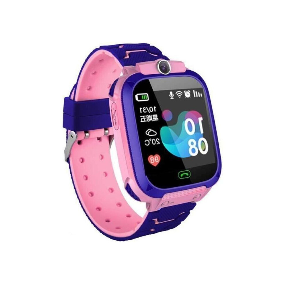 Children's Smart Watch Gps Locator Wifi Tracker Sos Call Android Smartwatch For Kids - Pink 6485316068243
