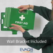 EVAQ8 British Standard Compliant UK Work First Aid Kit in Deluxe Box for Office Environments