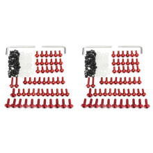 2X 158 STÜCKE Universal Motorrad Verkleidungs Schrauben Muttern Kit Moto Karosserie Schrauben Schraube für YZF R1 R6 R3 2004-2008 (Rot)