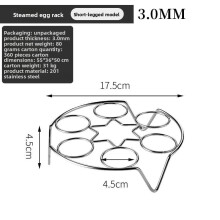 (Style A)Compact Stainless Steel Egg Steamer Rack Multifunction Kitchen Organizer Holder Cooking