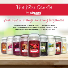 AIRPURE Large Candle Scented, Apple Cinnamon Fragrance, 18oz Jar, 120 Hour Ornamental Candles, Fill The Room with a Warm and Homey Fragrance, for The